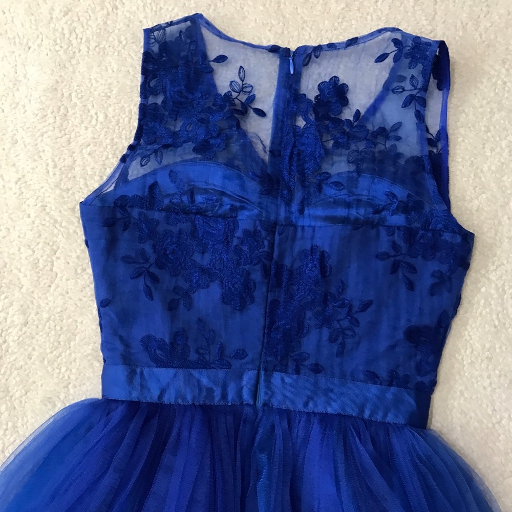Tulle Sleeveless Mini Dress Blue Tutu Dress Pit to Pit 15.5โ - Picture 12 of 14